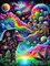 Starry Rainbow Diamond Art Kits for Adults, Starry Sky Diamond Painting Kits, DIY 5D Round Full Drill Crystal Rhinestone Gem Art Craft Kits for Home Wall Decor 12X16 Inch